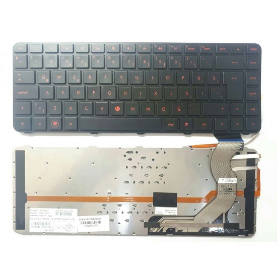 HP ENVY 592871-141 AESPSN01010 V129446AK2 SPECTRE TR SİYAH laptop tuş takımı