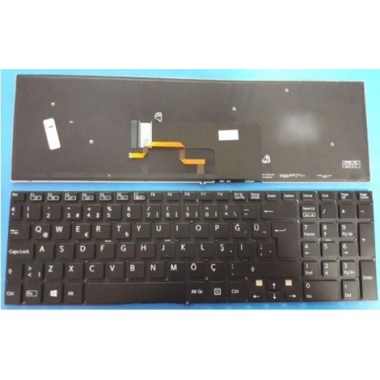 Sony Vaio  SVF15N SVF15N2Z2EB SVF15N1B4E  notebook klavyesi ledli