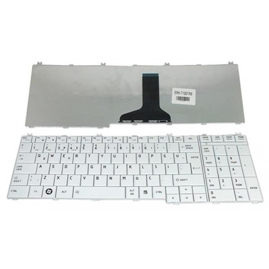 TOSHİBA nsk-tn1sc C670  C675  c660 C650 C650D C655 C655D L650  L655  TÜRKÇE BEYAZ Laptop Klavyesi Tuş Takımı