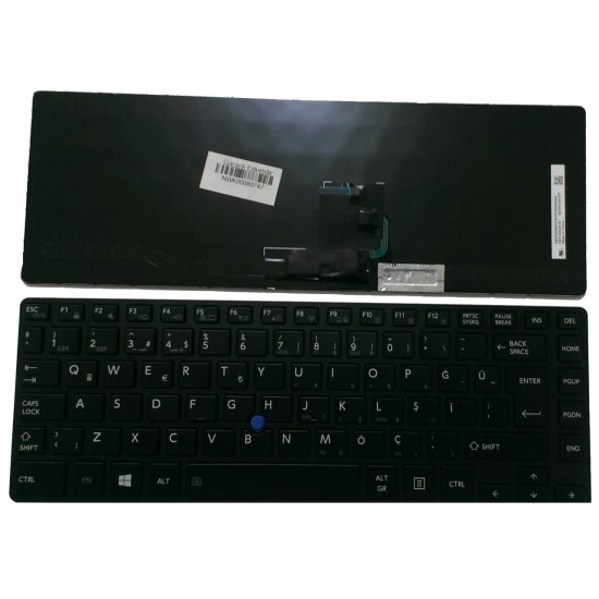 TOSHİBA R30-A Z40-AK01M Z40-AK03M Z40-AK05M TR SİYAH ÇERÇEVELİ Laptop Klavyesi Tuş Takımı