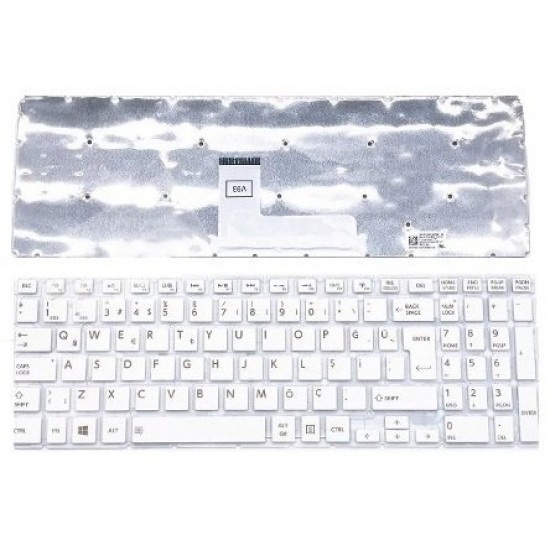 Toshiba Satellite L50B L50D-B L55DT-B L55T-B Laptop Klavyesi Tuş Takımı Beyaz