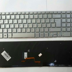 SONY SVF15 SVF152 SVF1521A6E SVF152A29W LEDli Laptop Klavyesi Gümüş